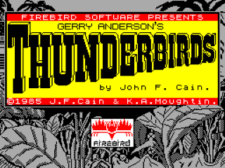 Thunderbirds title screen for ZX Spectrum